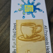 Gemma's 'Everything Starts with a Cuppa' Wooden Engraved Bookmark