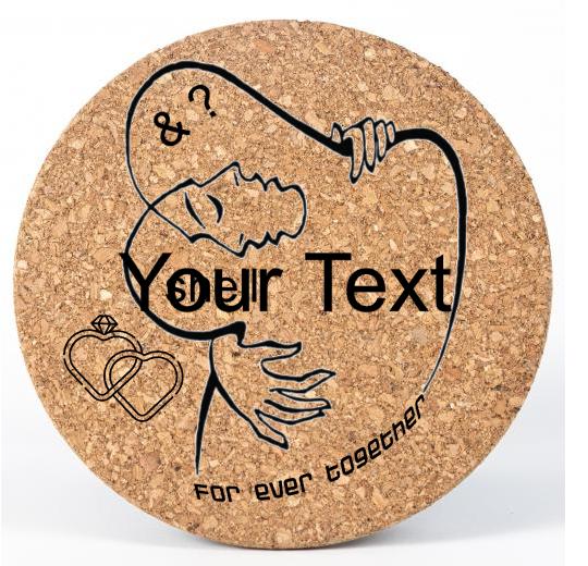 Personalised Cork Coaster Set