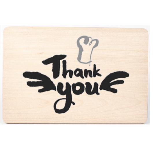 Thank You Chopping Board By Venus