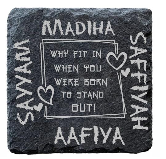 Personalised Slate Coaster Set