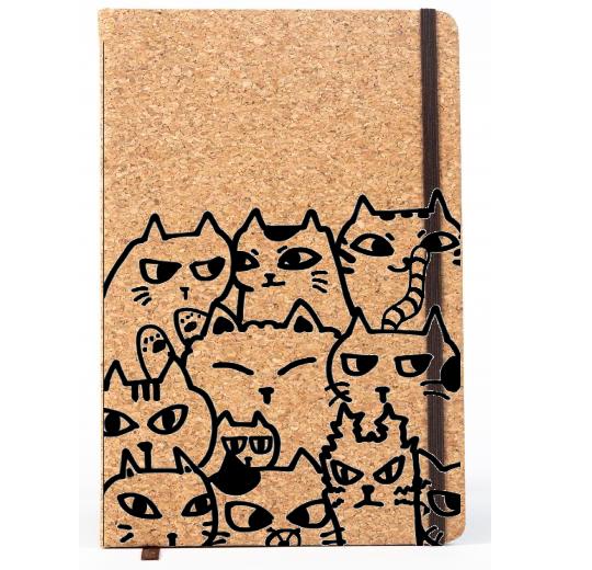 Personalised Lined Cork Notebook