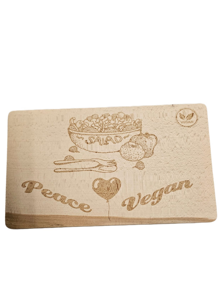 Peace, Love, Vegan - Chopping board
