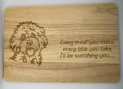 Dog design fun beechwood chopping board by Michelle