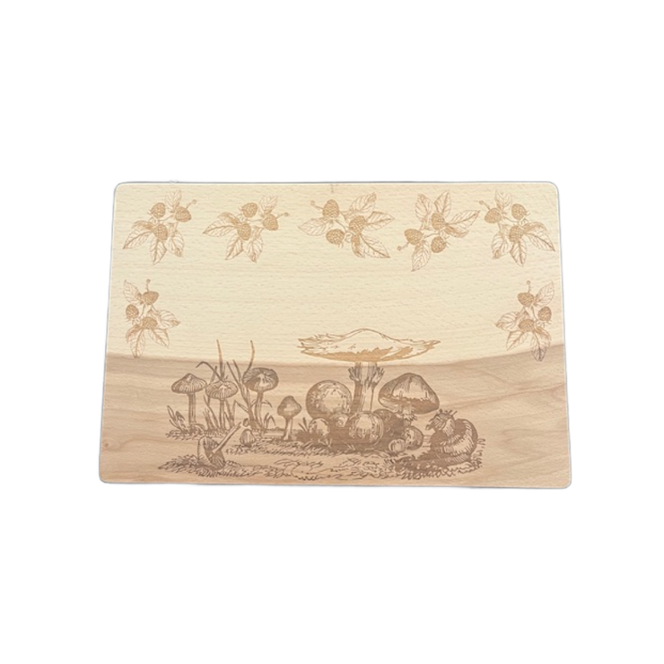 Bramble And Toadstool Chopping Board