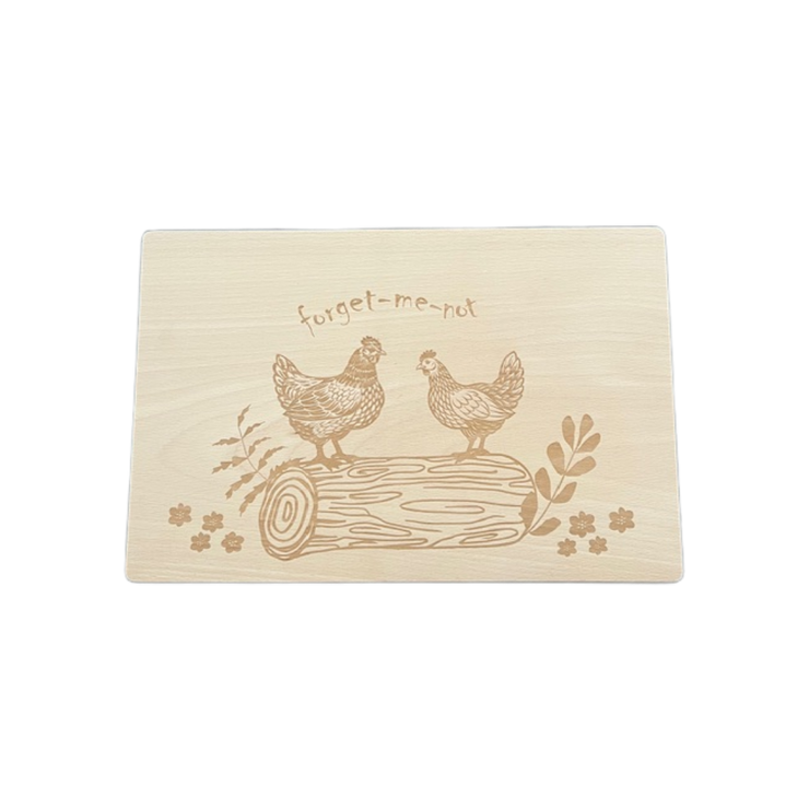 Forget-Me-Not Chicken Chopping Board