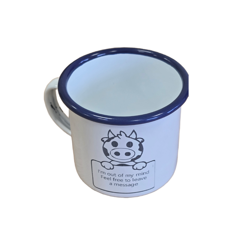 Im Out Of My Mind Enamel Mug By Sabina