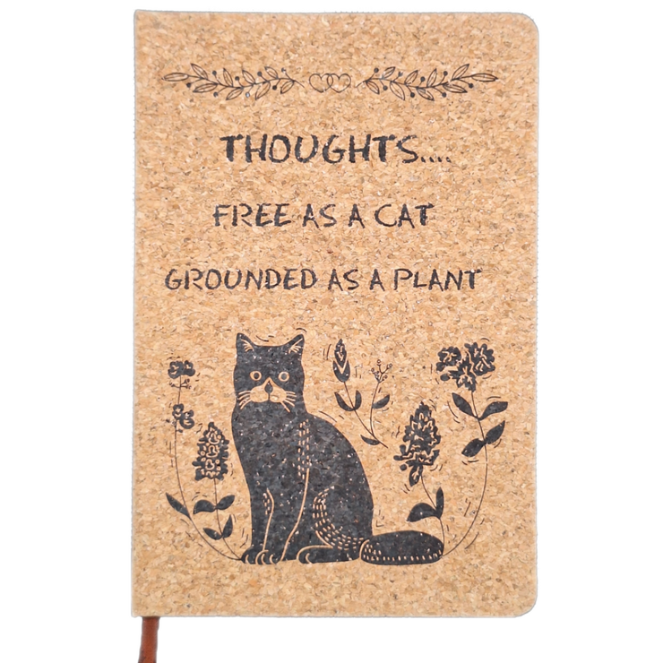 Thoughts, free as a cat, grounded as a plant Notebook By Angela