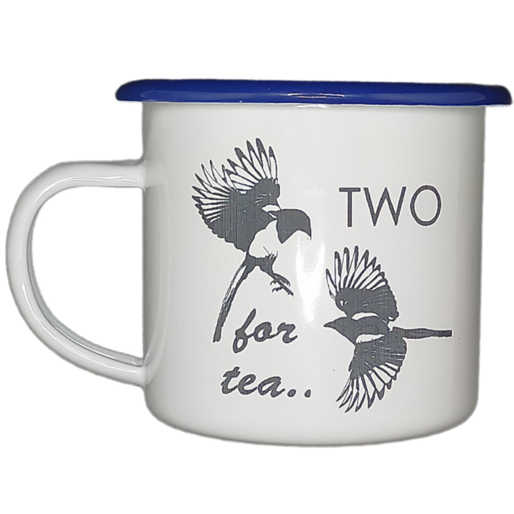 Two for Tea Enamel Mug By Lizzie