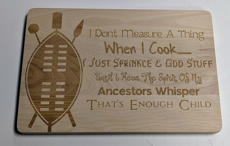 Ancestor guidance chopping board