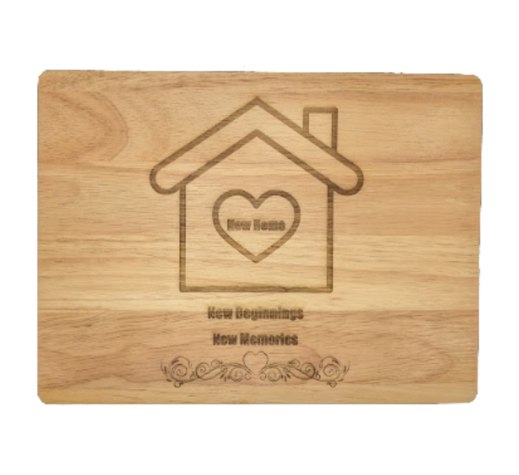 New Home, New Begginings, New Memories Chopping Board