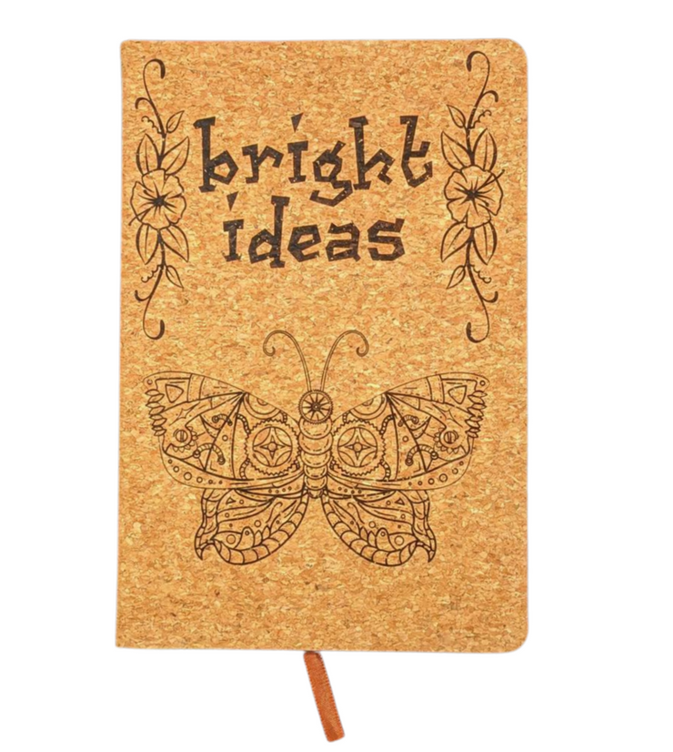 "Bright Ideas" notebook A5 Cork Lined Notebook