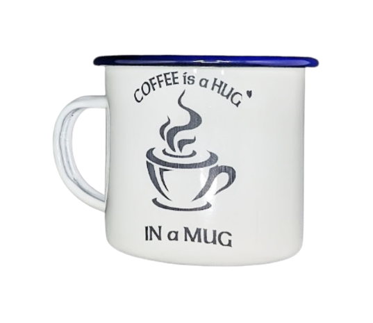 Coffee Lovers Enamel Mug by Yin Ling
