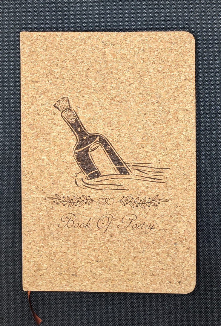 Book of poetry - Lined Cork Notebook by Samantha