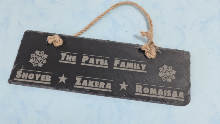 Patel Family - Slate Sign