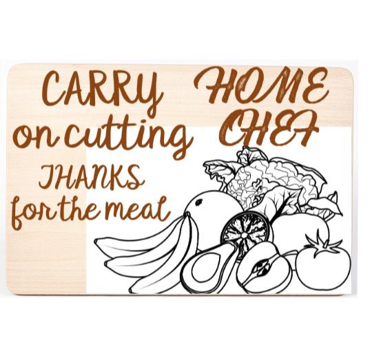 Carry On Cutting Chopping Board by Sally