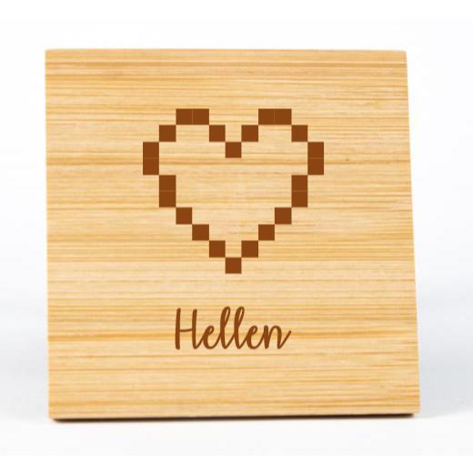 Personalised Wood Coaster Set