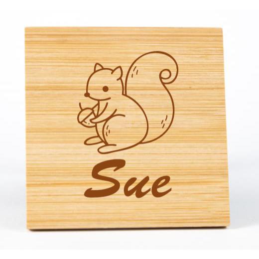 Personalised Wood Coaster Set