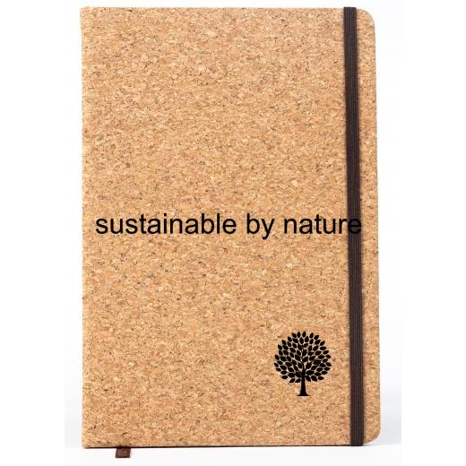 Personalised Lined Cork Notebook