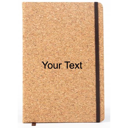 Personalised Lined Cork Notebook