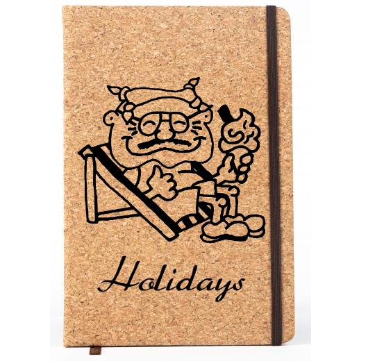 Personalised Lined Cork Notebook