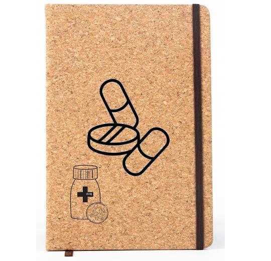 Personalised Lined Cork Notebook