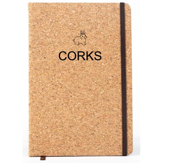 Personalised Lined Cork Notebook