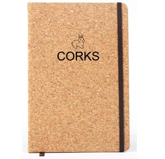 Personalised Lined Cork Notebook