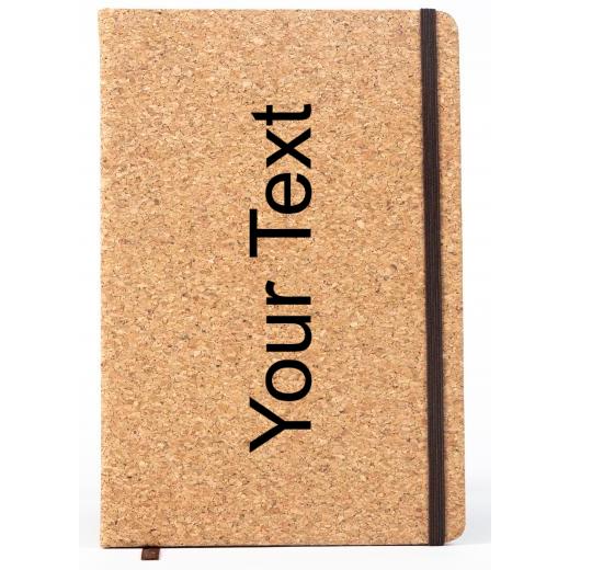 Personalised Lined Cork Notebook