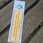 Jenny's Happiness Quote Wooden Engraved Bookmark