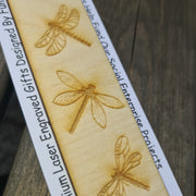 Zahida's Beautiful Dragonfly Wooden Engraved Bookmark
