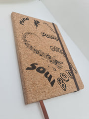 Creative words and pictures cork notebook