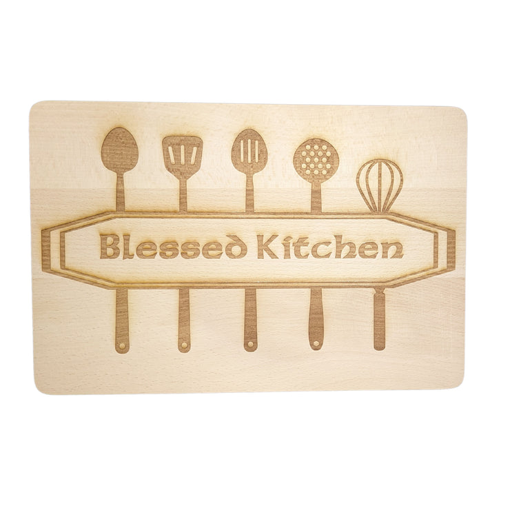 Unique Engraved "Bless this Kitchen" Chopping board for the budding chef in your life