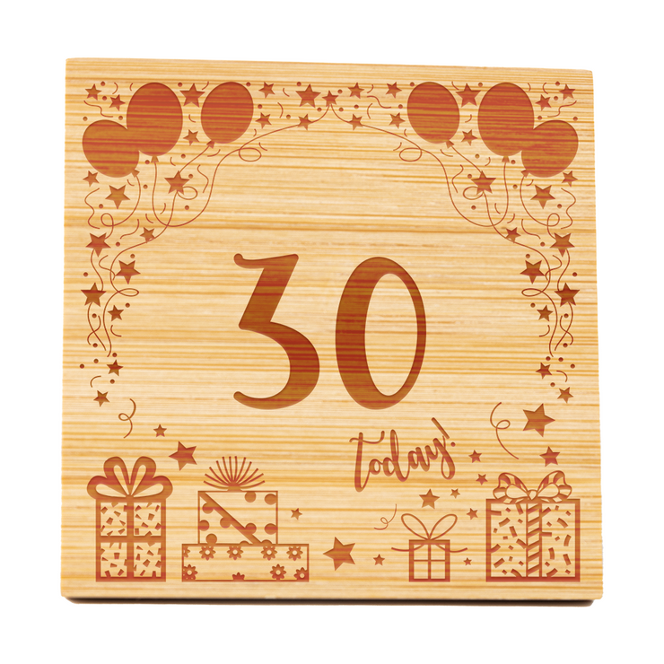 Birthday Milestone Wood Coaster
