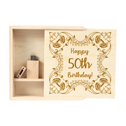 Birthday Milestone Wood Memory Box and USB