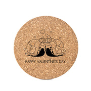 Valentine's Day Cork Coaster Set