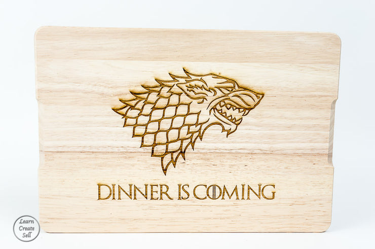 Personalised Chopping Board- Dinner is coming