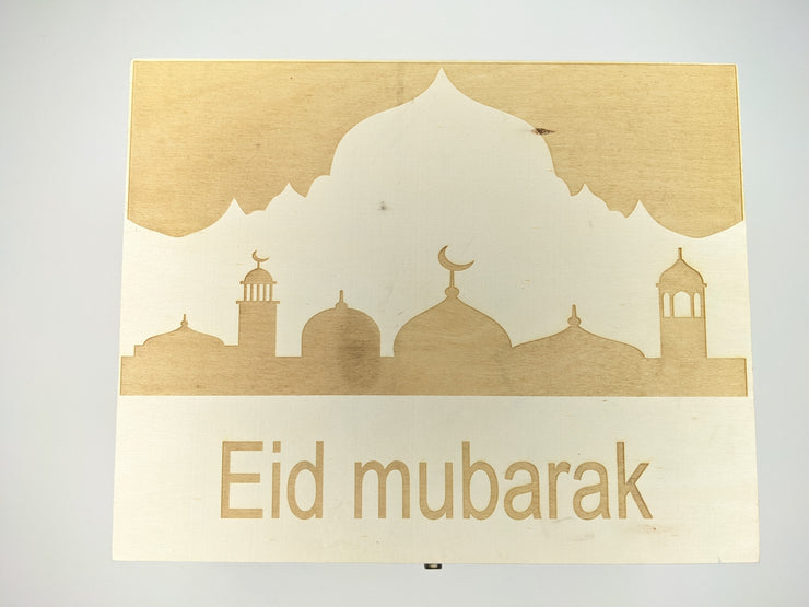 Eid Mubarak / Ramadan Mubarak Wooden Storage Box
