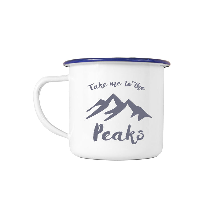 Take Me to the Peaks Enamel Mug