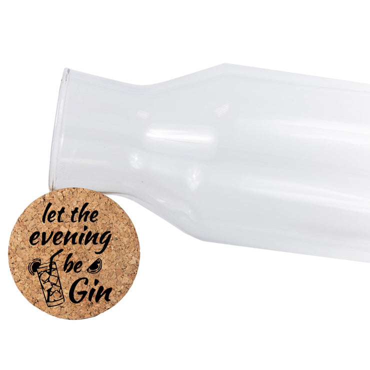 Let The Evening Be Gin Decanter Cork Top