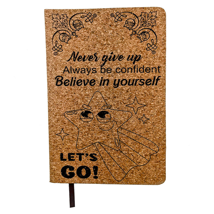 Lined Cork Notebook - Positivity Star Notebook