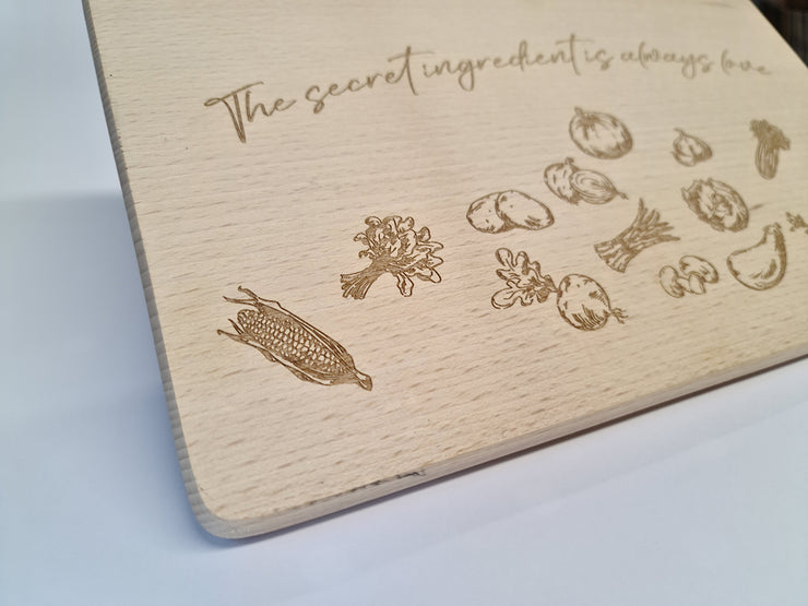 Stunning Engraved Kitchen Chopping or Cheese Board