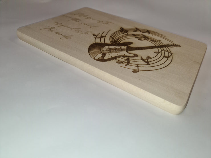 Unique Chopping or Cheese Board for Music Loving Cooks