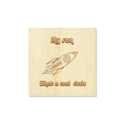 Customised Personalised Wood Coaster