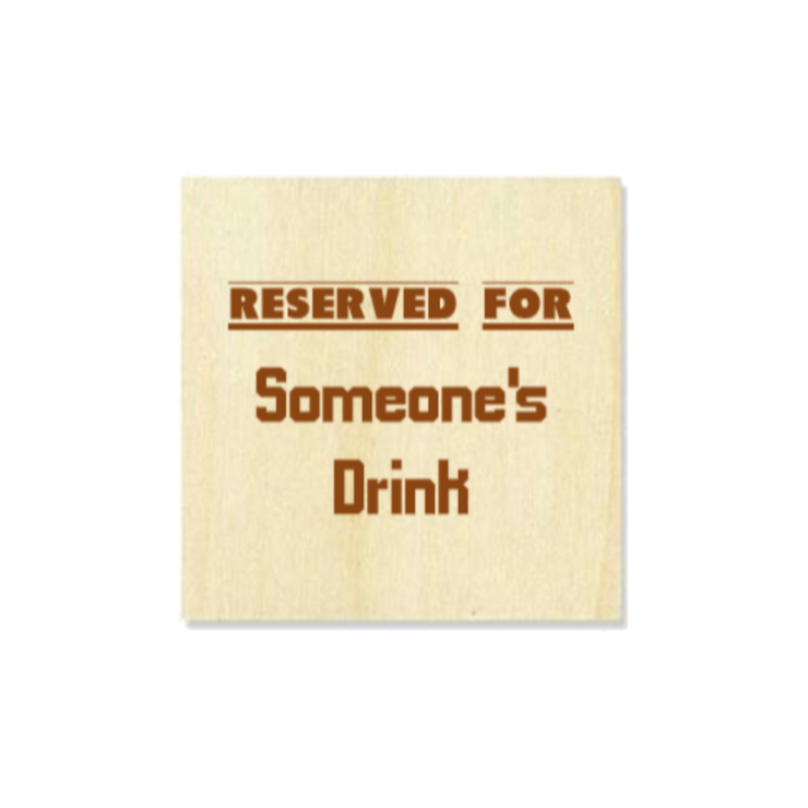 Customised Personalised Wood Coaster